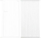 Lumizone Extra Tall Cat Gate Extension Kit 55.12" High 29.52" Wide White | Tall Pet Gate Dog Gate for Doorway Hallway Stairs Pressure Mounted Extra Wide 1.37" Gap No Drilling
