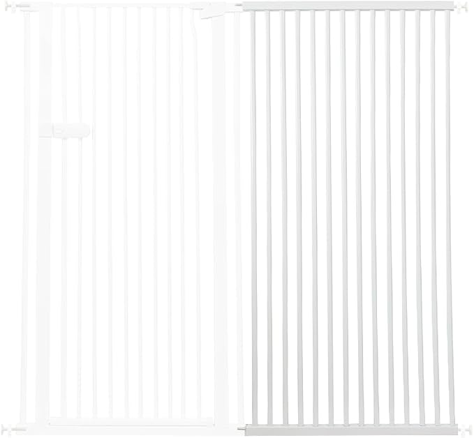 Lumizone Extra Tall Cat Gate Extension Kit 55.12" High 29.52" Wide White | Tall Pet Gate Dog Gate for Doorway Hallway Stairs Pressure Mounted Extra Wide 1.37" Gap No Drilling
