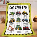 Tractor Throw Blanket Farm Tractor Stuff Gifts for Kids Girls Boys Adults Women Man Soft Cozy Warm Plush Fluffy Fuzzy Fleece Blanket Decor 60''X80'' - Image 3