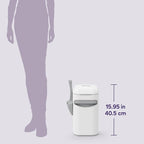 Litter Genie Platinum Pail Made of Durable Stainless Steel Includes 1 Easy Roll Refill