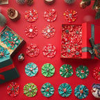 Huhumy 50 Pcs Christmas Dog Collar Bows Bulk Red and Green Xmas Bow Ties Flower Charms Attachment for Small Medium Large Dogs Cats Collar Christmas Costume Accessories - Image 5