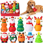 Soulchen 10 Pcs Dog Christmas Chew Toys Latex Squeaky Interactive Dog Toys by Soulchen