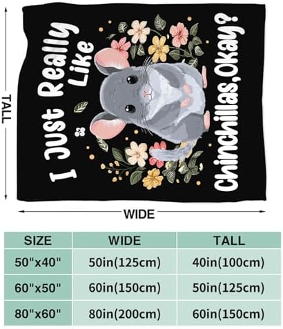 Chinchilla Blanket for Girls Women Boys Men Adults Kids Soft Cozy Fleece Chinchilla Throw Blankets Gifts Warm Flannel Plush Lightweight Decor for Couch Bed Sofa 60"X50" - Image 7