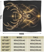 Deer Antler Blanket Wildlife Deer Throw Stuff Gifts 80"x60" - Image 3