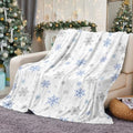 Tupmnbry Christmas Throw Blanket White Snowflake Blanket Super Soft Flannel Fleece Blankets Winter Plush Fuzzy Warm Bed Blankets Xmas Holiday Decor for Couch Bed 50"X60" by Tupmnbry