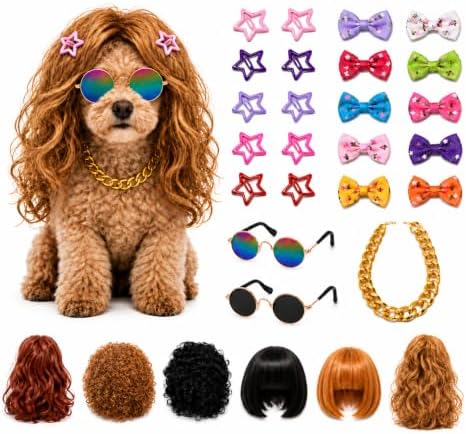 6 Pcs Funny Dog Wig for Cat and Dog Role Playing Wigs by Unknown