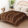 Vessia Leopard Print Twin Size Blanket for Bed, 300GSM Soft Cheetah Blanket by Vessia
