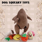 Nocciola 7 in 1 Thanksgiving Turkey Dog Toys, Squeaky Stuffed Soft Interactive Cognitive Enrichment Hide and Seek Dog Chew Toys for Large Medium Small Dogs, Cute Plush Pet Supplies 7 Packs - Image 5