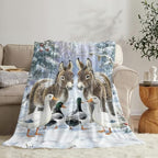 Donkey Duck Blanket for Girls Women Boys Men Adults Kids Soft Cozy Fleece Christmas Duck Throw Blankets Gifts Warm Flannel Plush Lightweight Decor for Couch Bed Sofa 80"X60" - Image 4