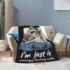 Sleepy Raccoon Blanket Throw Gift for Girls Women 60"X50" - Image 2