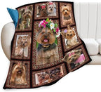Yorkshire Terrier Blanket for Girls Women Boys Men Adults Kids Soft Cozy Fleece Yorkie Dog Throw Blankets Gifts Warm Flannel Plush Stuff Lightweight Decorative for Couch Bed Sofa 60"X50" - Image 2