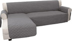 Easy-Going Reversible L-Shape Sectional Couch Cover, Large, Gray/Gray | Soft Sofa Slipcover For Dogs, Fits Left/Right Chaise Lounge Protector, Water Resistant Mat For Living Room
