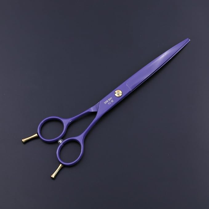 Purple Dragon 7.0 inch Professional Dog Grooming Hair Cutting Scissor | Japan 440C Stainless Steel, for Pet Groomer or Family DIY Use