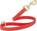 Viper Biothane K9 Working Dog Leash Waterproof Lead for Tracking Training Schutzhund Odor-Proof Long Line with Solid Brass Snap for Puppy Medium and Large Dogs 20in, Cherry Red