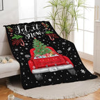 Christmas Truck Blanket for Girls Women Boys Men Adults Kids Soft Cozy Fleece Red Truck Throw Blankets Gifts Warm Flannel Plush Lightweight Decor for Couch Bed Sofa 60"X50" - Image 4