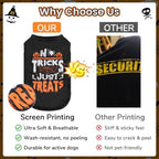 BINGPET 2PCS Dog Halloween Costume, Soft Cotton Puppy Shirt, Trick or Treat - Image 4
