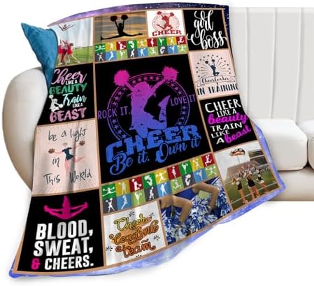 Cheerleader Blanket Cheerleader Throw Blanket Cheerleading Decor Stuff Cozy Flannel Fleece Soft Plush Fuzzy Warm Lightweight Bedding Gifts for Women Girls Kids 50"X40" by Unknown