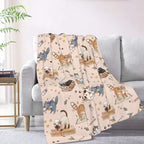 Cute Cats Flannel Fleece Throw Blanket, Cozy Soft Warm Blankets for Couch Bed Travel, for Women Men Kids 50"x40" - Image 6