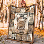 Lynx Blanket, Bobcat Throw Gifts Decor for Girls Women 80"X60" - Image 6