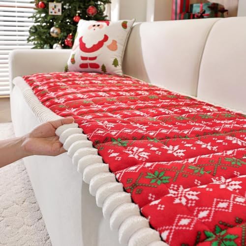 Christmas Couch Cover, Christmas Plush Sofa Cover for Dog Pet 1PC by PJLZJFBY