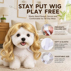 6 Pack Funny Cat and Dog Wig, for Pet Halloween Costumes - Image 3