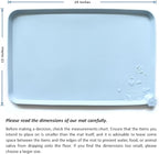 Hoki Found Silicone Pet Food Mats - Non Slip Bowl Placemats for Dogs & Cats - Waterproof, Suitable for Carpet - Frost