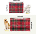 Traditional Red Tartan Plaid Dog Bed Mat for Small Dog Puppy Cat Kitten, Scottish Tartan Check Ultra Soft Pet Bed Mattress for Crate with Anti-Slip Washable, Green, 18 x 24 Inches - Image 3