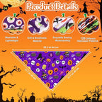 120Pcs Halloween Dog Bandanas Bulk Autumn Dog Scarves Pet Grooming Bandanas - Image 3