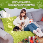 Flutesan Christmas Dog Blankets 59.84 x 79.92" Waterproof Lime Green Fluffy - Image 5