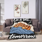 Sleepy Cinnamon Roll Blanket Throw Gift for Girls Women 80"X60" - Image 3