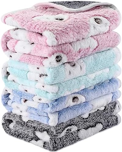 Reginary 4 Pcs Guinea Pig Fleece Cage Liners, Bear Pattern, 24 x 16 Inch by Reginary