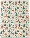 Reindeer Christmas Decorative Throw Blanket, Deer Tree Snowflake Print Decoration, Flannel Winter Blankets for Couch Bed Sofa, Holiday Home Decor, Xmas Festival Gifts for Adults 40x50 Inch by AINORI