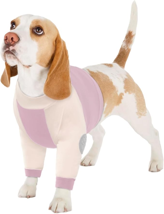 Lelepet Dog Recovery Suit for Front Legs, Dog Sleeve to Stop Licking 2XL | Elbow Protector for Leg Injuries Shoulder Wounds After Surgery Male Female,Zippered Long-Sleeved Shirt Cone Alternative S-3XL