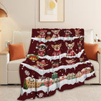 Christmas Chihuahua Throw Blanket Cute Dog Snowflake Gifts 40''x50'' - Image 4