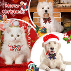 Huhumy 50 Pcs Fall Thanksgiving Dog Bow Ties Christmas Dog Collars Bulk - Image 7