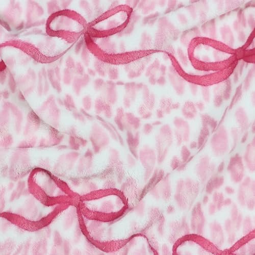 40x60 Inch Pink Bow Blankets for Girls - Image 3