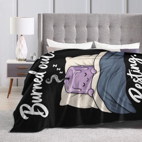 Sleepy Candle Blanket Throw Gift for Girls Women 80"X60" - Image 6