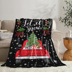 Christmas Truck Blanket for Girls Women Boys Men Adults Kids Soft Cozy Fleece Red Truck Throw Blankets Gifts Warm Flannel Plush Lightweight Decor for Couch Bed Sofa 80"X60" - Image 5