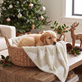Horaldaily Beige Christmas Trees Shape 3D Textured Pets Blanket 16x23 by Horaldaily