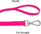 Waterproof Dog Training Leash 50FT 30FT 15FT 10FT 5FT Heavy Duty Recall Long Lead for Large Medium Small Dogs (10FT, Pink)