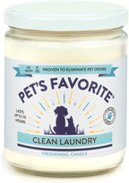 Pet's Favorite Pet Odor Candle, Clean Burning, Long Lasting Scented Candles with a Cotton Wick. (Clean Laundry/Lemon Zest, Pack of 2)
