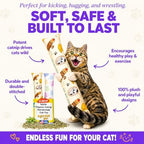 Kitty Kick Stix Set of 2 (11") - Durable Kicker Cat Toy - Catnip Kicker for Cats & Kittens - Interactive Toys for Cats - Cat Kick Stick - 100% Potent Organic Catnip for Indoor Cats - Image 4