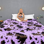 Purple Fleece Blanket King Size, 90x108inch - Image 4