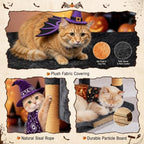 Yaheetech Halloween Cat Tree, Black/Pumpkin Orange Small Cat Tower - Image 6