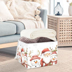 Bolaz Storage Bins with Lids and Handles,Christmas Snowman Storage Box Storage Basket with Cover Collapsible Organizer Containers for Home Closet, Shelves - Image 5