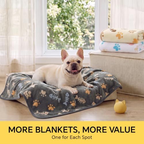 Luciphia 3 Pack Soft Fleece Dog Blankets for Medium Dogs Puppy Cats,30"x20" - Image 6
