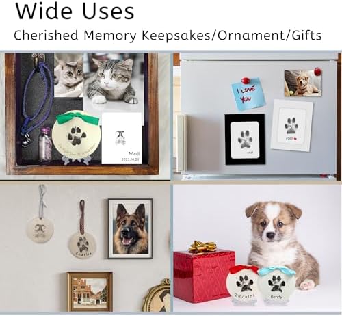 Inkless Pet Paw Print Kit,Dog Nose Print Kit,Ink Paw Print Ornament for Dogs Cats,Clean Touch Ink Pad,Mess Free,Pawprints Memorial Keepsakes,Pets Paw Print Impression Kit-4 Pack - Image 3