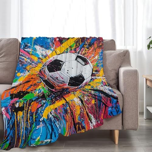 Graffiti Soccer Blanket Banksy Soccer Throw Stuff Gifts 50"x40" - Image 4
