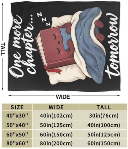 Sleepy Book Blanket Throw Gift for Girls Women 60"X50" - Image 7