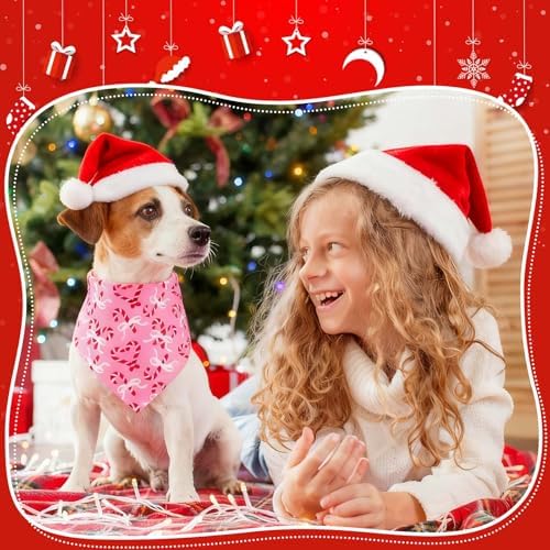 Geyoga 240 Pcs Christmas Dog Bandanas Bulk Xmas Pet Bibs Triangle Scarf - Image 5